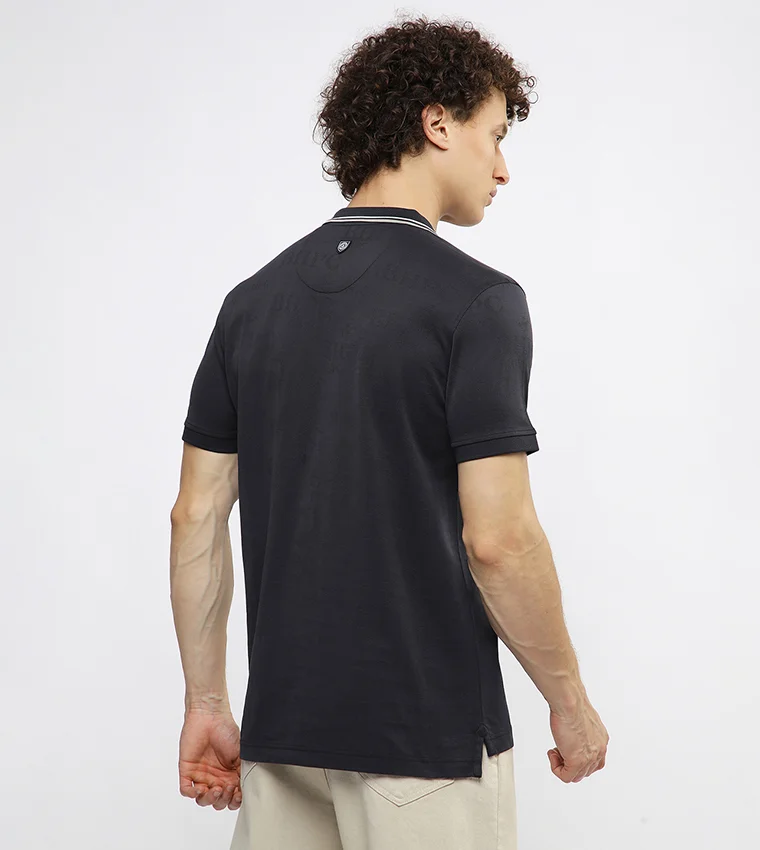 Beverly Hills Polo Club BHPC self jacquard polo